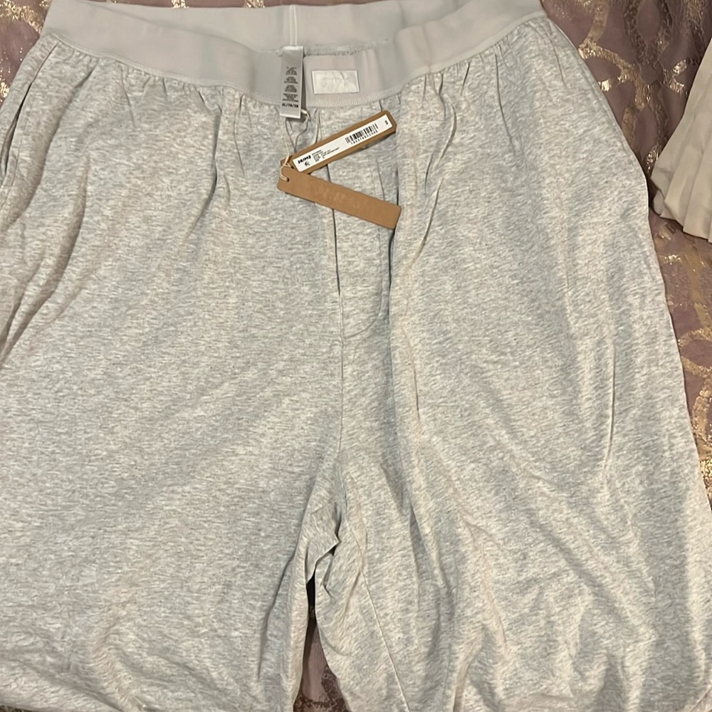 Skims loose boyfriend pant light heather grey NWT XL